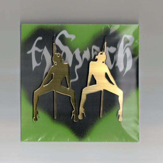 Gold Muse Silhouette Earrings – Modern Statement Jewelry