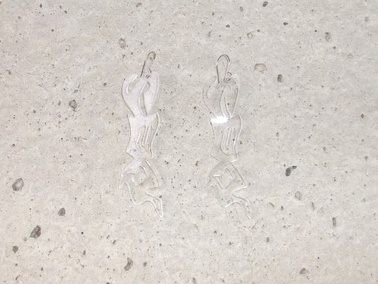 Clear Tribal Drop Statement Earrings